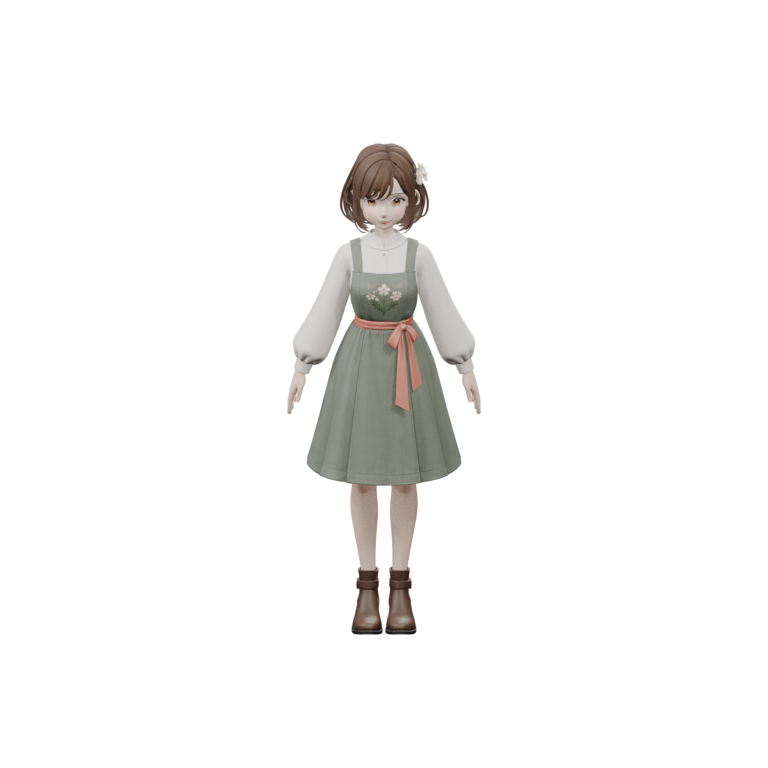 Meshy character, textured