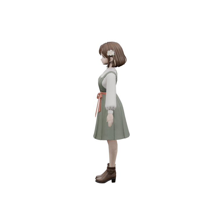 Meshy character, textured