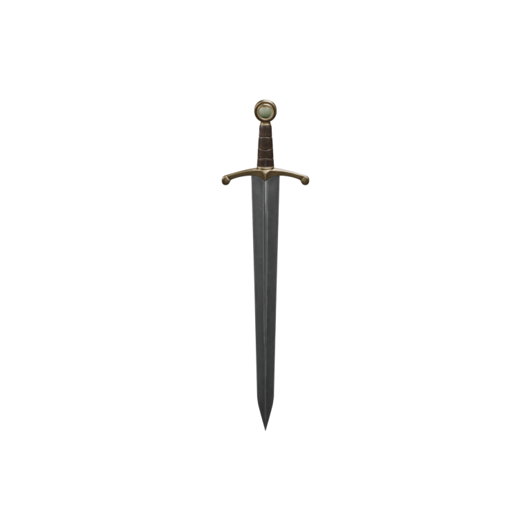 Meshy sword, textured